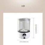 A White 2L Mini Washing Machine, 2000Mah, Fully Automatic Portable Turbine Led Washing Cup and Compact for Children's Clothing, Underwear, Panties, and Socks - Image 6