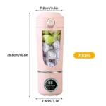 Stainless Steel Electric Blenders 700ml Juice Maker Blender 12 Leaves Strong BPA-free Smoothies/Ice Fruits/Nuts Blender Bottle - Image 12