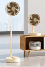 USB Foldable Portable Fan with 8inch 4 Speeds ＆ Timing, Battery Operated Mini Floor Fan for Bedroom, Indoor or Outdoor,Table Fan - Image 9