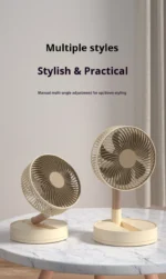 USB Foldable Portable Fan with 8inch 4 Speeds ＆ Timing, Battery Operated Mini Floor Fan for Bedroom, Indoor or Outdoor,Table Fan - Image 15