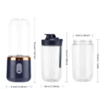 6 Blades Electric Juicer Cup with 2 Cups For Travel Portable Juicer Mixer Usb Charge Fresh Fruit Juice Personal Blender Smoothie - Image 19