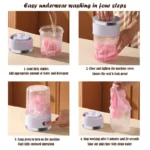New Wireless Washing Machine Portable Travel Underwear And Socks Laundry Bucket,  Charging Mini Clothes Washing Cup 2-speed Time - Image 6