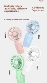 Portable Handheld Small Fan ABS Lightweight Cute Appearance USB Rechargeable Mini Fan for On Go Cooling Portable Mini Pocket Fan - Image 21
