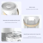 1000ml Dehumidifier Air Dryer for Home Office Negative ions Eliminate Damp Mold and Moisture Portable Air Dehumidifier EU US - Image 3