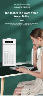 Mute Negative Ion Air Purifier Negative Ion Purification Machine With HEPA Filter Air Cleaner Odor Remover Portable Air Purifier - Image 15