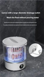 HOMEFISH Dehydrated Underwear Washing Machine Fully Automatic Dormitory Mini Mini Sock and Underwear Washing Machine - Image 20