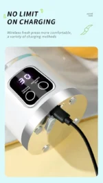 10 Blades Portable Fruit Juicer 450ml Capacity 3 Gears USB Rechargeable Blender Ice Crusher for Shakes and Smoothies Juicer Cup - Image 11