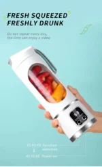 10 Blades Portable Fruit Juicer 450ml Capacity 3 Gears USB Rechargeable Blender Ice Crusher for Shakes and Smoothies Juicer Cup - Image 13