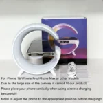 Universally Multi Functional Wireless Speaker with RGB Night Light Alarm Clock For iPhone  Samsung Xiaomi Charging Station - Image 15
