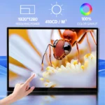 10.5 Inch 2k Portable Touch Screen TV Monitor Mobile for Movie Home Party Office Business Lightweight High-definition Saturation