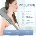 Foreverlily 26W Neck And Shoulder Massager Wireless Shoulder And Back Kneading Massage Shawl Trapezius Neck Cervical masajeador - Image 40