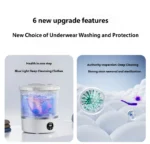 HOMEFISH Dehydrated Underwear Washing Machine Fully Automatic Dormitory Mini Mini Sock and Underwear Washing Machine - Image 11