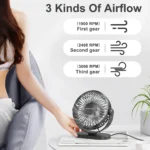 Electric Fan Portable Cooling Laptops Silent USB Fan Three Speed Adjustment for Home Office Desktop Outdoor Camping Mini Fan - Image 6