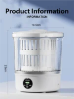 HOMEFISH Dehydrated Underwear Washing Machine Fully Automatic Dormitory Mini Mini Sock and Underwear Washing Machine - Image 25