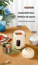 HOMEFISH Multifunctional Rice Cooker Portable Small Travel Electric Kettle Household Hot Pot with 110V US/220V EU Plug - Image 13