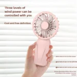 Portable Handheld Small Fan ABS Lightweight Cute Appearance USB Rechargeable Mini Fan for On Go Cooling Portable Mini Pocket Fan - Image 3